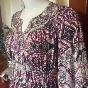 NWT size small Style & Co. Purple and White Patterned Dress